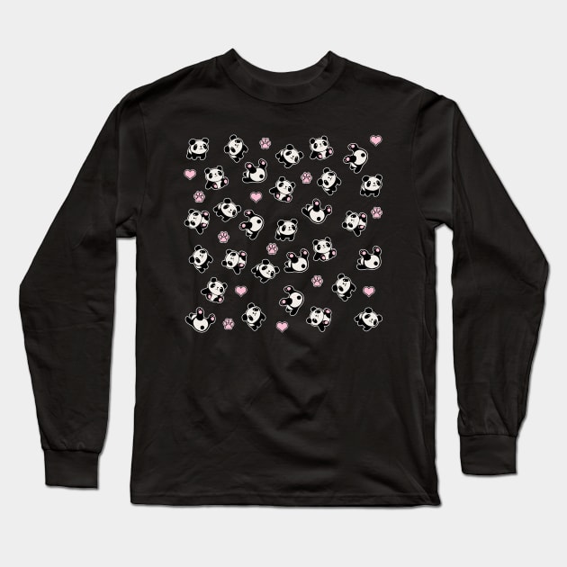 Panda Pattern Long Sleeve T-Shirt by valentinahramov